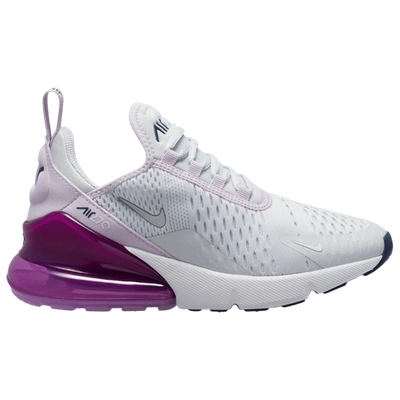 Nike Kids' Boys  Air Max 270 In Pure Platinum/metallic Silver/violet Frost