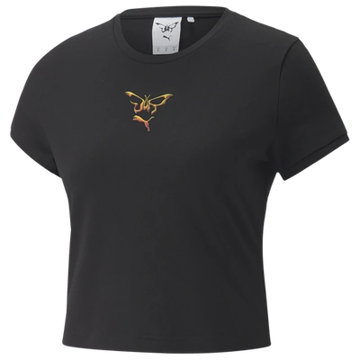 Puma X Dua Lipa Cropped T-shirt In Black
