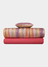 Missoni John Queen Duvet & Shams Set In 156o-rosso Multi