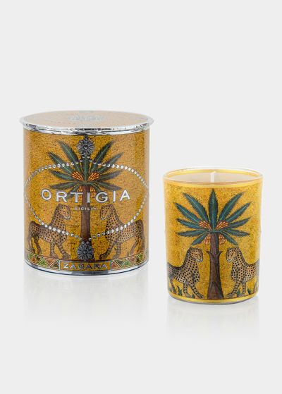 Ortigia Zagara Decorated Candle In Gold