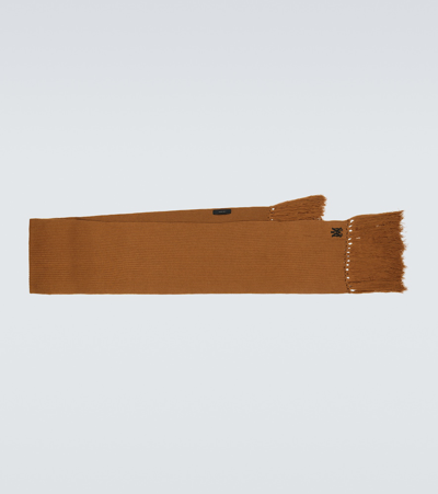 Amiri Cashmere Scarf In Brown