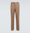 AURALEE STRAIGHT COTTON, WOOL AND CASHMERE PANTS