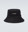 Jacquemus Men's Gadjo Bow Bucket Hat In Black