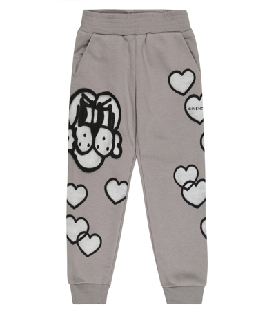 Givenchy Kids' X Chito Cotton-blend Jersey Sweatpants In Light Grey