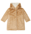Il Gufo Faux Fur Coat In Camel