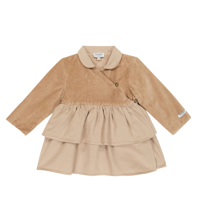 Donsje Baby Floisa Tiered Dress In Rose Mocha