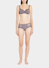 Simone Perele Andora Embroidered Mesh Bikini In Pink Grey