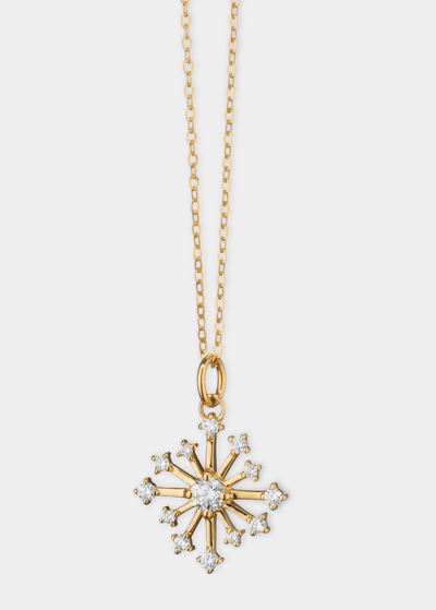 Monica Rich Kosann 18-karat Yellow Gold Star Charm Necklace, 17" In Multi