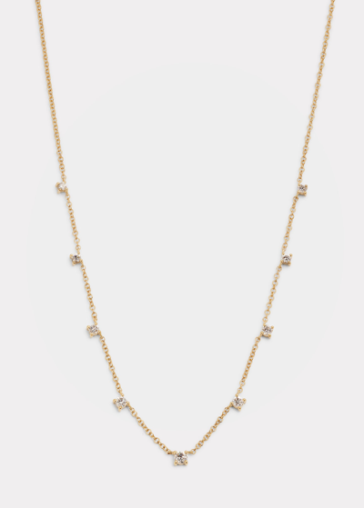 Ef Collection 14k Yellow Gold Diamond Station Necklace, 18"l