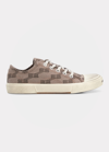 Balenciaga Paris Bb Monogram Low-top Sneakers In Grey/brown