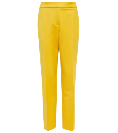Gabriela Hearst Wool Mid-rise Trousers In Ylw Yellow