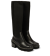 Gabriela Hearst Vylos Shearling-lined Suede And Leather Knee Boots In Black