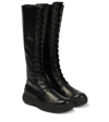 Tod's Lace-up Knee-length Boots In Black