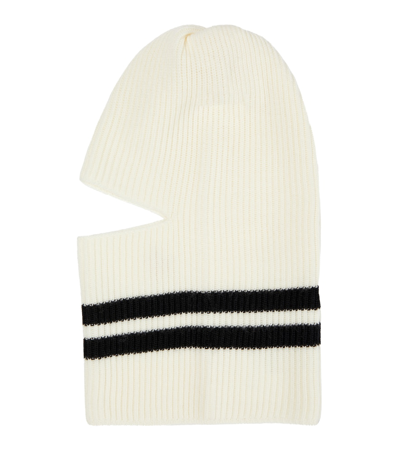 Perfect Moment Perfect Striped Wool Hat In Snow White