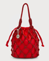 Judith Leiber Sparkle Crystal Net Top-handle Bag In Red