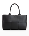 Bottega Veneta Arco Woven East-west Tote Bag In Black