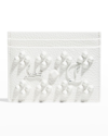 Christian Louboutin Kios Studded Leather Card Case In Bianco