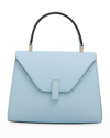 Valextra Iside Mini Leather Satchel Bag In Light Blue