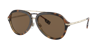 Burberry Men's Jude Double-bridge Aviator Sunglasses In Dark Brown