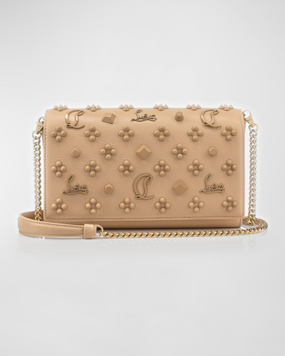 Christian Louboutin Paloma Fold-over Embellished Clutch Bag In Atlas