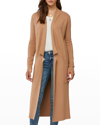 Soia & Kyo Annabella Long Sustainable Coat Cardigan In Toffee
