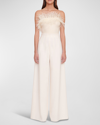 Staud Nellie Feather-trim Bandeau Top In Ivory