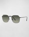RAY BAN ROUNDED SQUARE METAL SUNGLASSES, 55MM