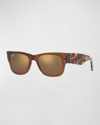 Ray Ban Mega Wayfarer 51mm Sunglasses In Transparent