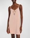Eberjey Naya Double-inset Stretch-jersey Chemise In Pink
