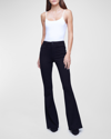 Shop L Agence Marty High Rise Flare Jeans In Black