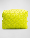 Bottega Veneta Loop Small Intrecciato Leather Shoulder Bag In Parakeet