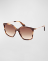 Max Mara Gradient Acetate Butterfly Sunglasses In Shiny Striped