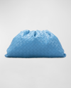 Bottega Veneta The Pouch Intrecciato Clutch Bag In Swimming Pool