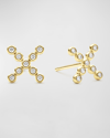 LAGOS 18K GOLD AND DIAMOND X-STUD EARRINGS