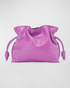 Loewe Flamenco Mini Napa Drawstring Clutch Bag In Bright Purple