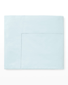 Sferra King Percale Flat Sheet In Aquamarine