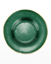 Vietri Metallic Glass Emerald Salad Plate