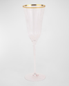 Vietri Natalia Gold Rim Champagne Flute