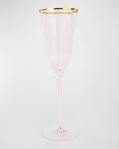 Vietri Natalia Gold Rim Champagne Flute