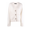 Lisa Yang Neutral Danni Cashmere Cardigan In White
