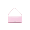 Mach&mach Crystal Bow Patent Leather Baguette Bag In Pink