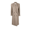 Low Classic Neutral Double-breasted Longline Coat In Neutrals