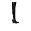 GIVENCHY BLACK 80 LEATHER THIGH-HIGH BOOTS,BE702DE1J518641808