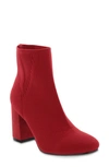 Mia Braxton Womens Knit Pull On Booties In Red