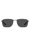 Under Armour Scepter 58mm Square Sunglasses In Black Grey