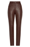 Commando Faux Leather Five-pocket Pants In Brown