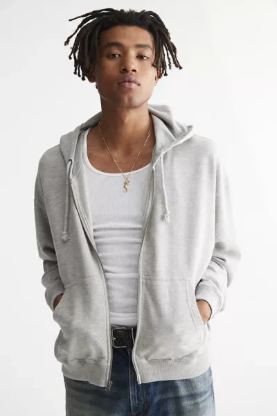 Bdg Bonfire Zip-up Hoodie Sweatshirt In Grey