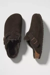 Birkenstock Boston Shearling Clogs In Brown
