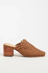 Nisolo All-day Woven Heeled Mules In Yellow