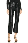 Citizens Of Humanity Isola Cropped Boot Recycled Leather In Black